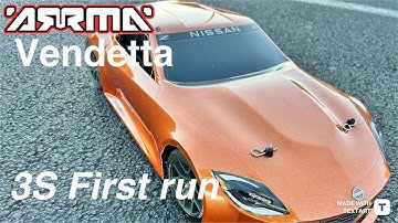 Arrma Vendetta 3s first run (custom built) #rccar #arrma #vendetta