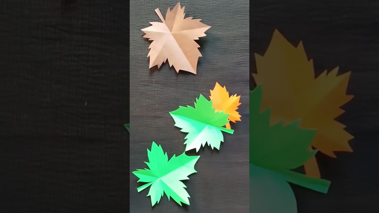 How To Make Paper Autumn Maple Leaf | Origami Autumn Leaves | 