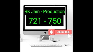 Lecture  25 || 30 questions (721-750) of Production from RK Jain