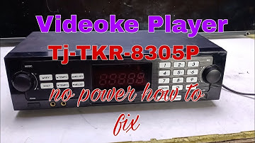 How to fix Videoke player model TJ TKR-305P #ger tech ph