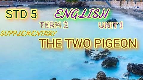 5th English, Term 2, Unit 1, "The Two Pigeons", Supplementary