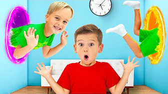 Kids Jump Through the Wall