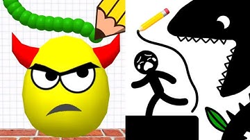 Draw To Smash Logic Puzzle VS Save The Stick Satisfying ASMR Gameplay (Android, ios) (New Update)