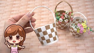 Paper cup basket｜How to make a basket｜DIY cute basket