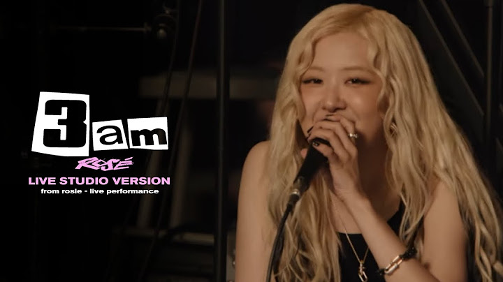ROSÉ - 3am (Live Band Studio Version)