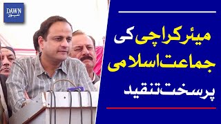Karachi Mayor Murtaza Wahab Criticizes Jamaat-e-Islami | Dawn News