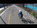 Hudson River Park bike path with Raf -- Feb 26, 2017