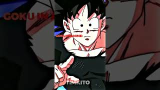 Goku in Anime and Goku in Manga