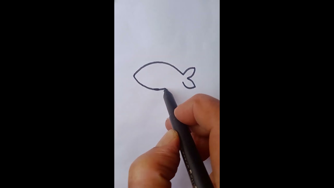 Very Easy Fish Drawing For Kids Shorts