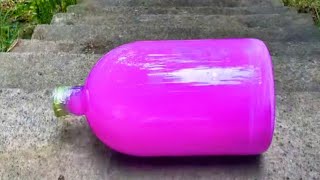 Breaking Glass Bottles⚠️🔥- Crushing crunchy & soft things💥🍾🤯