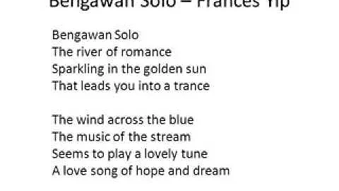 Bengawan Solo (in English)  Frances Yip