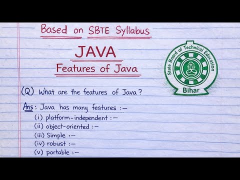 Features of Java in Hindi | Java Features Explained for Beginners (SBTE Syllabus)
