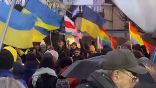Gothenburg. One year of Ukrainian unbreakability 🇺🇦✌🏻 Politican: russian warship go fuск yourself