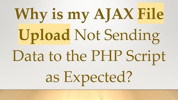 Why is my AJAX File Upload Not Sending Data to the PHP Script as Expected?