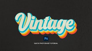 Photoshop Retro Text Effect Tutorial │Quick Photoshop Tutorial