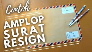 AMPLOP SURAT PENGUNDURAN DIRI - Lengkap Dengan Contohnya