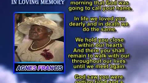 Agnes Francis memorial