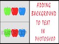 ADDING BACKGROUND TO TEXT