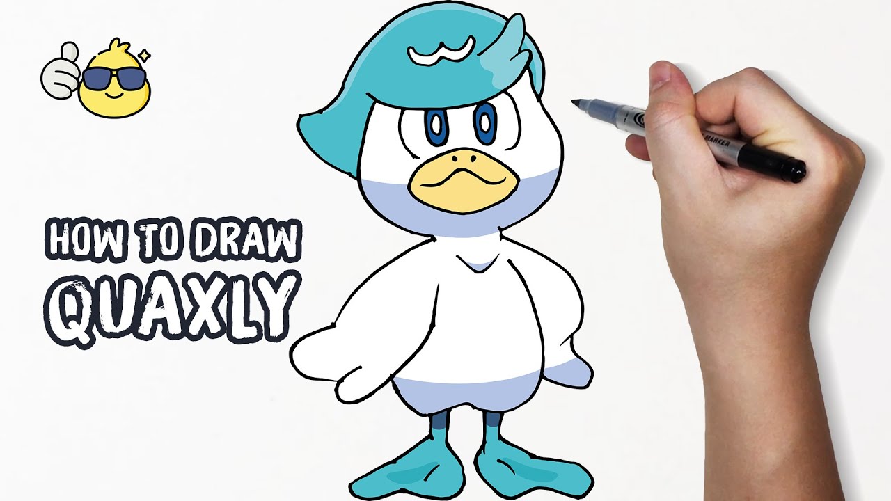 How to Draw Quaxly Pokemon Step by Step Easy | Duc Draw - YouTube