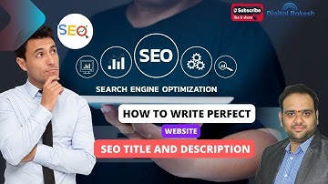 How to Write SEO Friendly Meta Title and Description | SEO Onpage Tutorials 2024