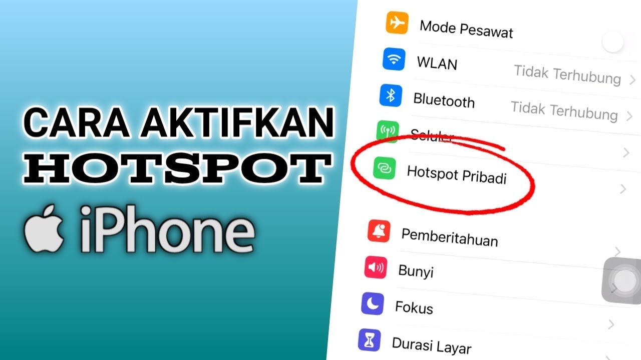 Cara Mengaktifkan Hotspot iPhone YouTube
