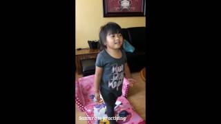 Samara On Stage For Her First Time Singing Justin Beiver Love Yourself For Mommy Pats 70Th Bday