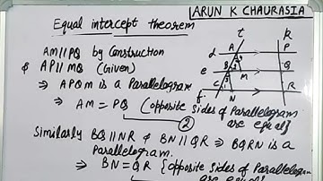 Equal intercept theorem