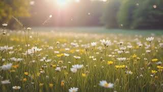 Golden Hour Wildflower Meadow | Samsung Frame TV 2 Hour Screensaver | 4K TV Art screenshot 2