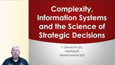 Complexity, Information Technology and Strategic Decision-Making: Introduction