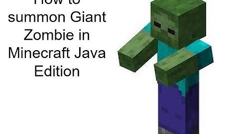 How to summon Giant Zombie in Minecraft Java Edition