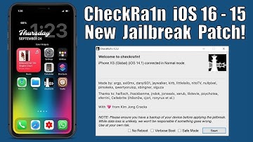iOS 16 - CheckRa1n Jailbreak Tool iOS 16.2 - 12.X