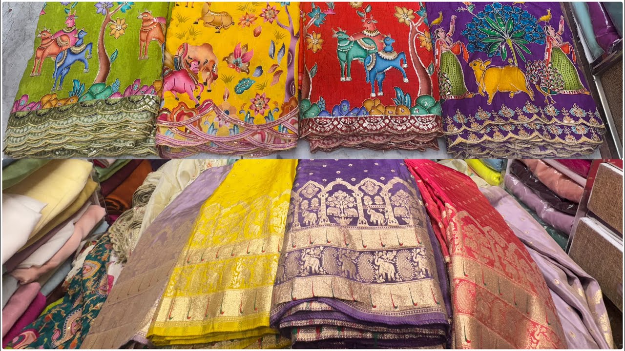 Дизайнерская ткань по выгодным ценам на Avenue Road, Бангалор #ткань #дизайн #бутик #распродажа #...