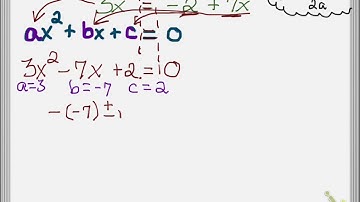 Solve Using Quadratic Formula (not in standard form)