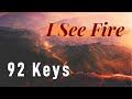 I see fire ed sheeran ft rob landes  violin  piano  92 keys