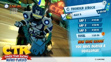 Crash Team Racing Nitro Fueled: Developer Time Trial - Thunder Struck