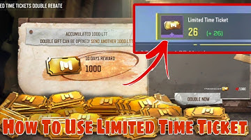 how to use limeted time ticket event in codm season 1 | how to get limeted time ticket codm 2023