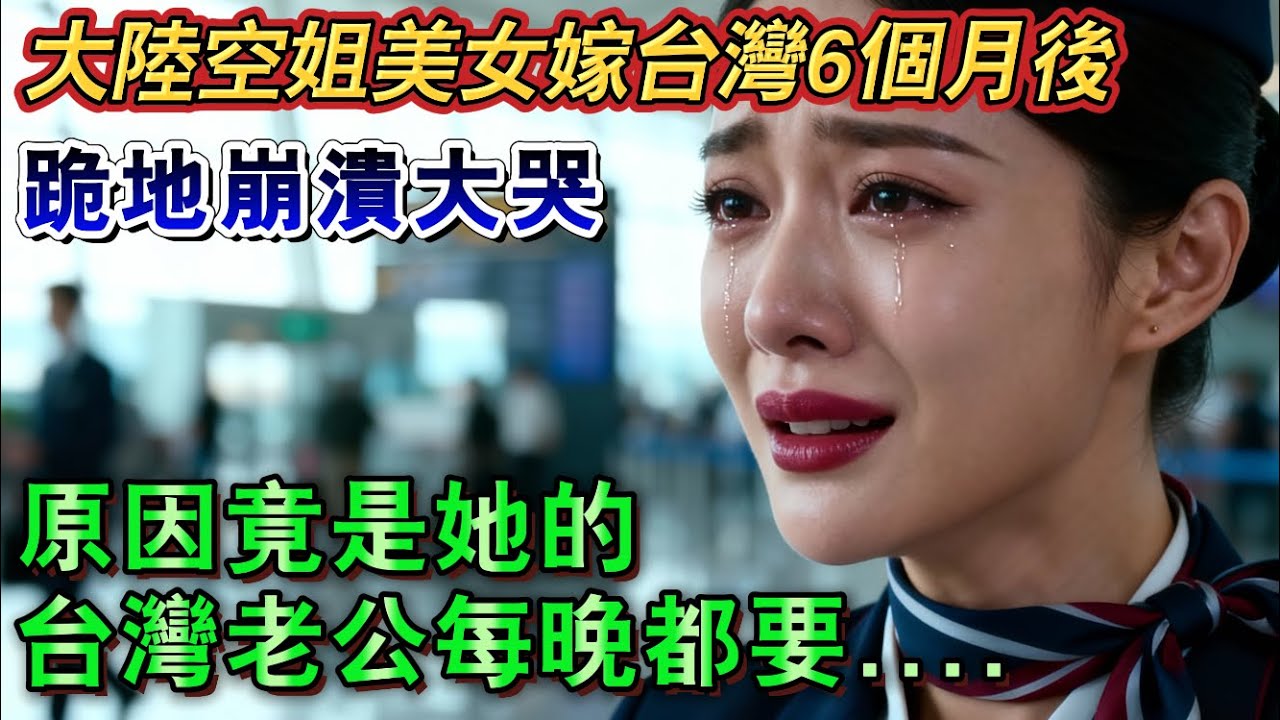 大陸空姐美女嫁台灣 6 個月後，跪地崩潰大哭，原因竟是她的台灣老公每晚都要....#故事
