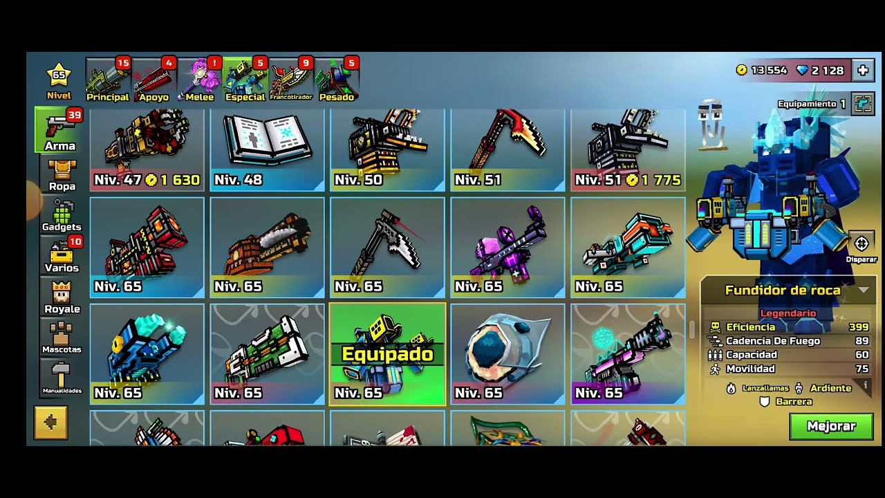 Pixel Gun 3 D Conseguí el Fundidor de Roca