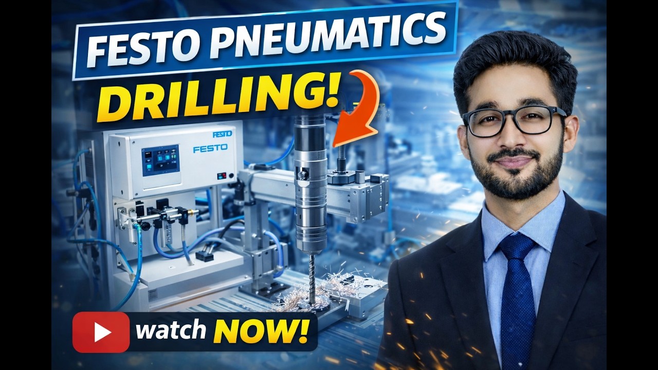 Festo Fluidsim tutorial a+b+b a Drilling Clamping operation - YouTube