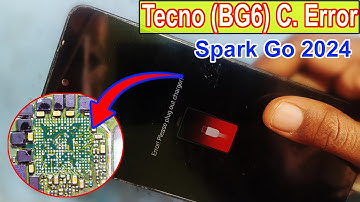 Tchno spark Go 2024 BG6 Error Please Plag Out Charger ! Charging solution done
