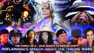 Doflamingo's Epic Speech about the Throne Wars ! Jack Comes to Rescue Doffy ! Reaction Mashup