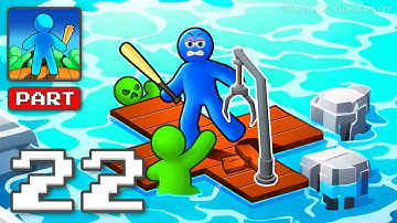 Zombie Raft - Gameplay Walkthrough Part 22 - Defend Your Raft from the Undead (iOS, Android)