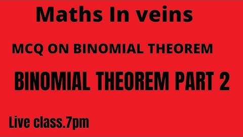 BINOMIAL THEOREM MCQ PART 2 WITH SHORT TRICKS
