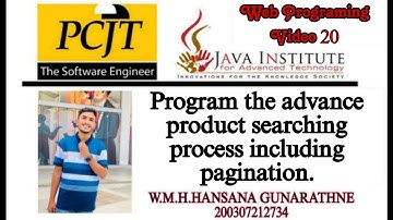 Web Programming Video 20 | Java Institute | Eshop |