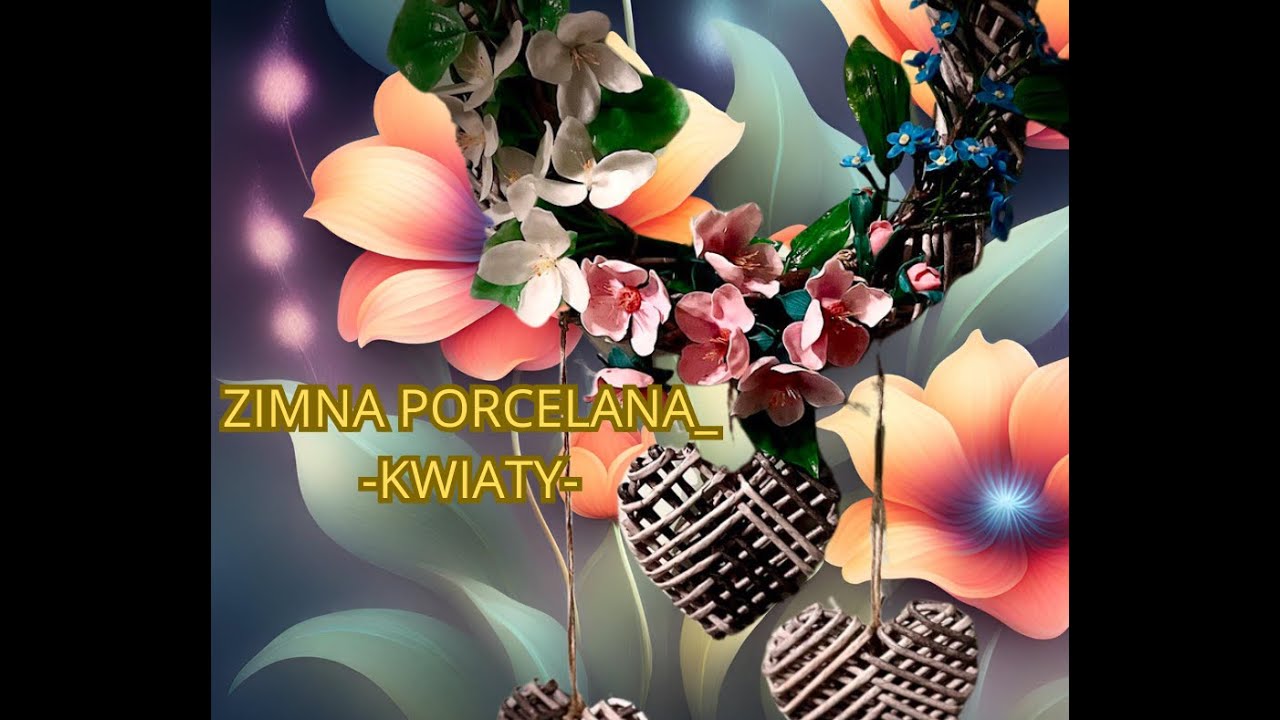 Zimna porcelana- kwiaty do wianka