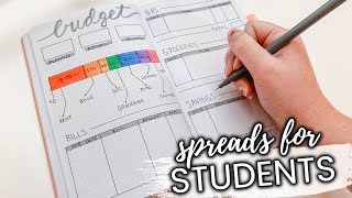 QUICK & EASY Bullet Journal Spreads for STUDENTS to Get Organized!