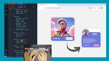 ASMR Programming - Profile Card Reveal on Hover with HTML and CSS