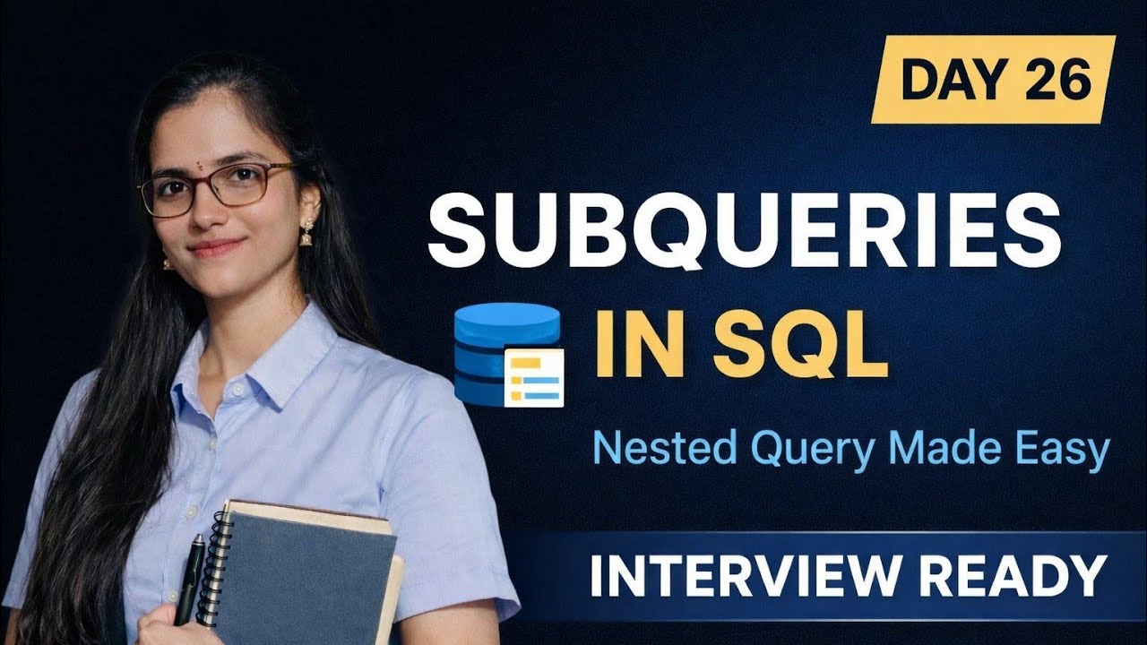 SQL Subqueries Explained | Nested Query Made Easy | Interview Ready SQL ...
