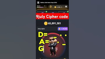 9 July cipher code hamster kombat/ daily cipher code #hamsterkombat