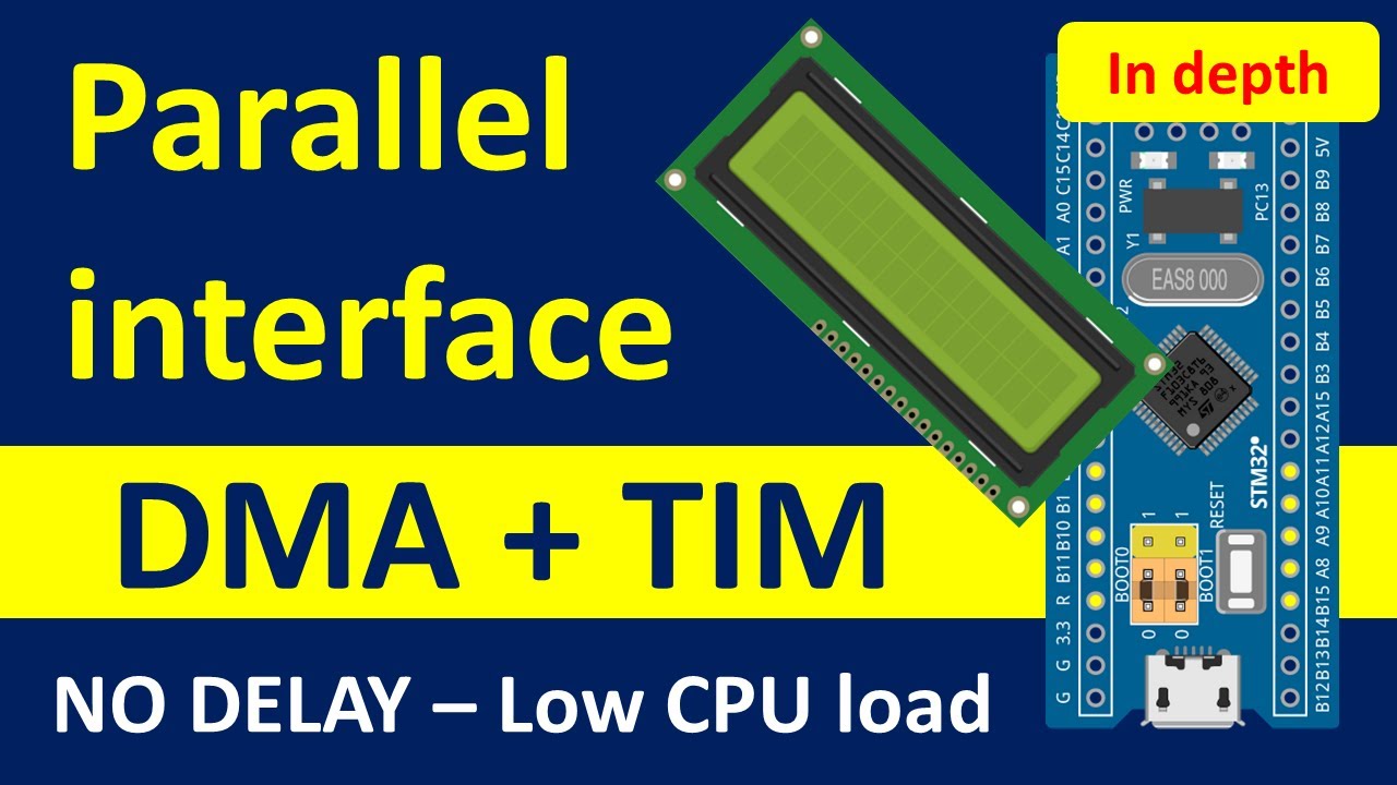 character lcd 16x2 with STM32 with Timer and DMA | NO DELAY - YouTube